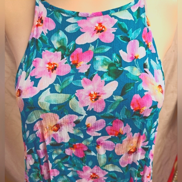 Eidon by Body Glove Summer Halter Dress, Lagoon Floral, Small - Picture 2 of 6